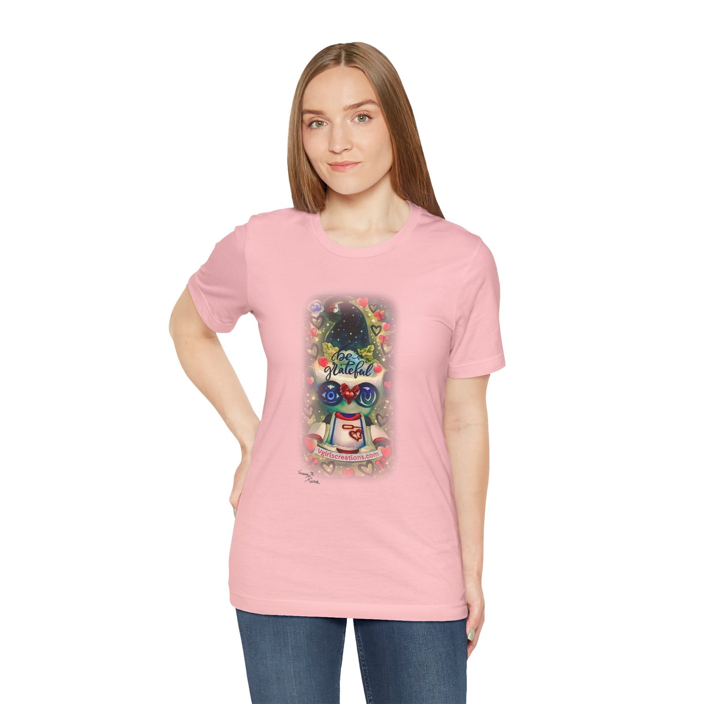 Grateful Heart Robot Unisex Short Sleeve Tee - Positive Vibes Apparel