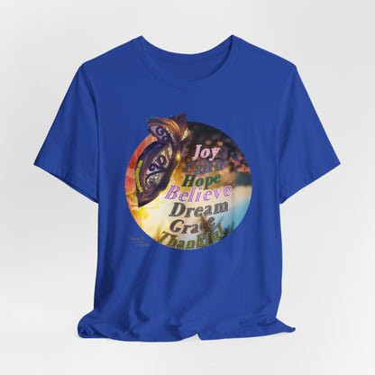 Joyful Inspirational Tee - Unisex Jersey Short Sleeve Shirt, Motivational Gift, Dream Believe Hope Tee, Self-Care Fashion, Positive [...]