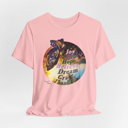 Joyful Inspirational Tee - Unisex Jersey Short Sleeve Shirt, Motivational Gift, Dream Believe Hope Tee, Self-Care Fashion, Positive [...]