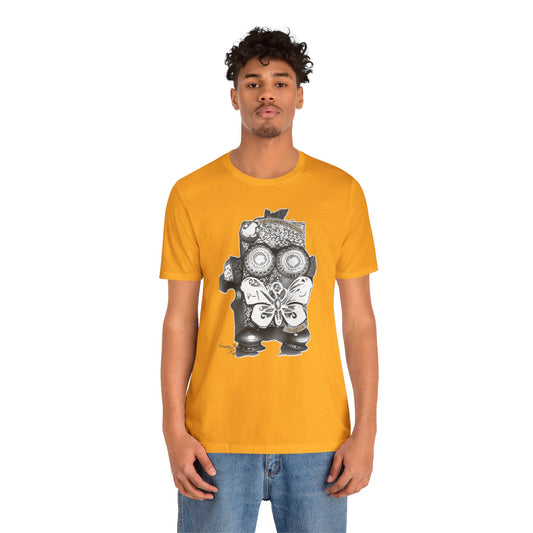 Artistic Robot Unisex Jersey Tee - Vintage Roller Skate Design