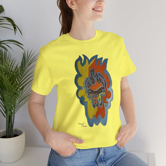 Flame Graphic Unisex Jersey Tee - Bold, Trendy Design for Casual Wear