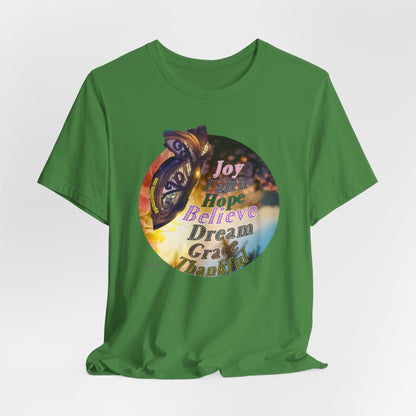 Joyful Inspirational Tee - Unisex Jersey Short Sleeve Shirt, Motivational Gift, Dream Believe Hope Tee, Self-Care Fashion, Positive [...]