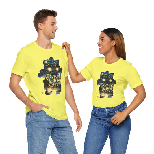 Mystical Night Sky Butterfly Robot Unisex Tee