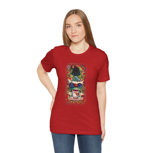 Grateful Heart Robot Unisex Short Sleeve Tee - Positive Vibes Apparel