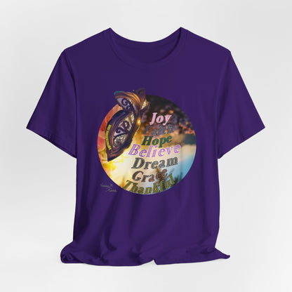 Joyful Inspirational Tee - Unisex Jersey Short Sleeve Shirt, Motivational Gift, Dream Believe Hope Tee, Self-Care Fashion, Positive [...]